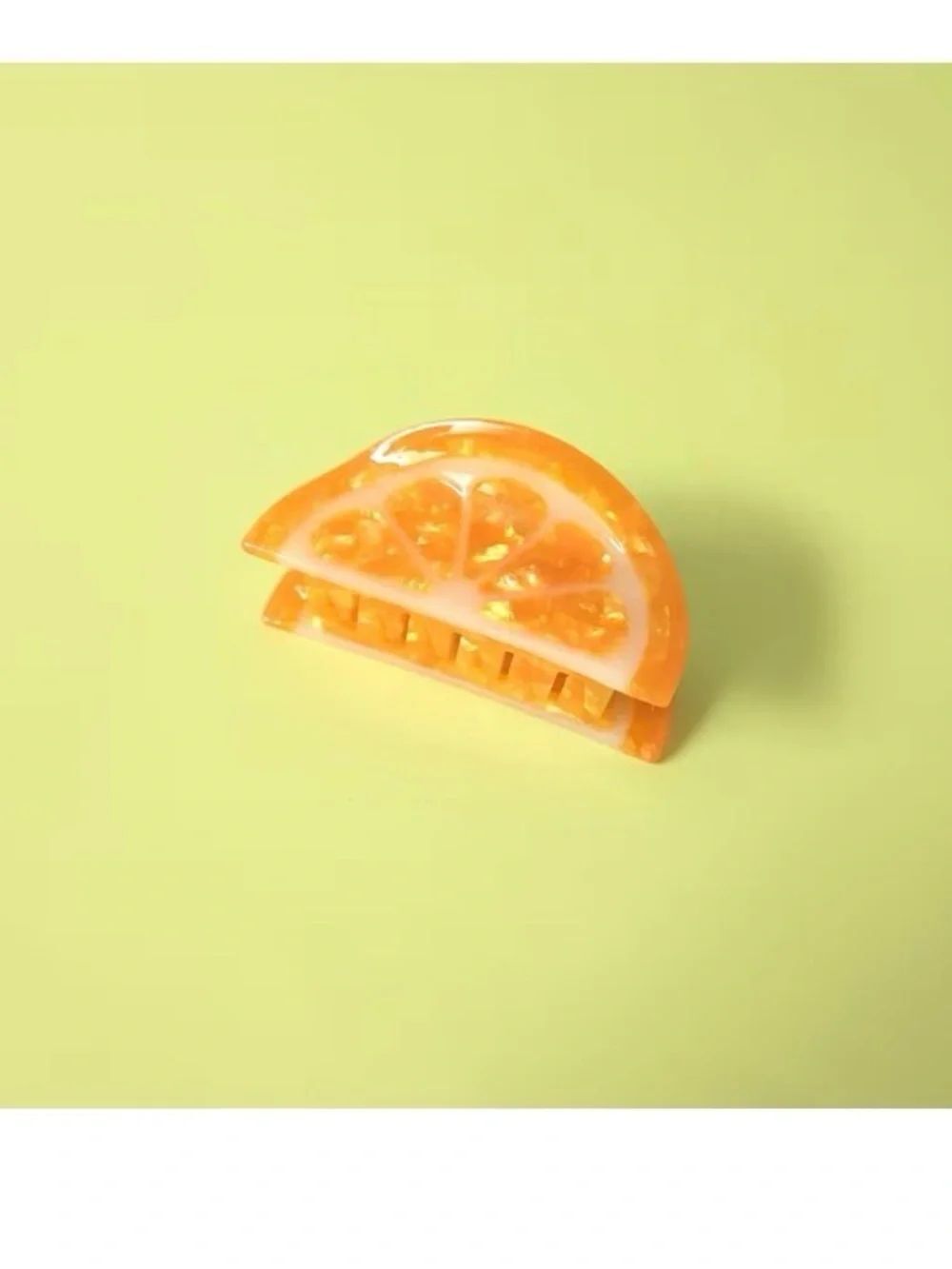 Orange hair claw clip